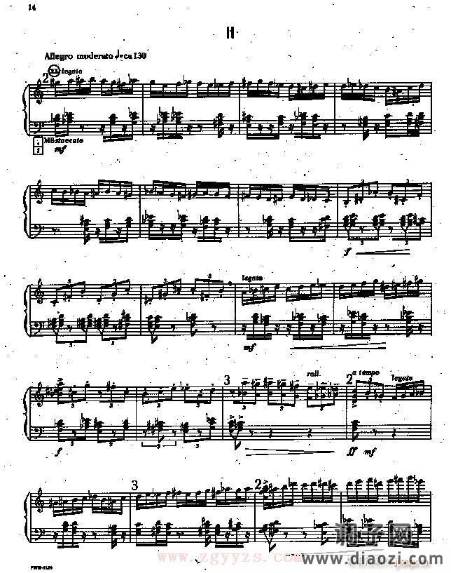 奏鸣曲 克扎诺夫斯基曲1-5-手风琴