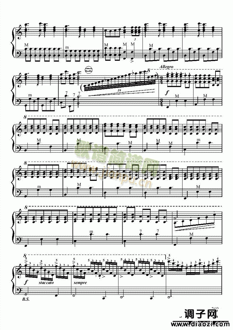 九级乐曲《白毛女组曲》 键盘类 手风琴