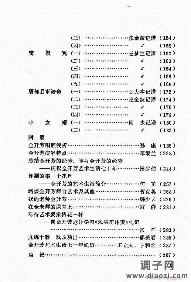 唱腔选 目录前言1-60