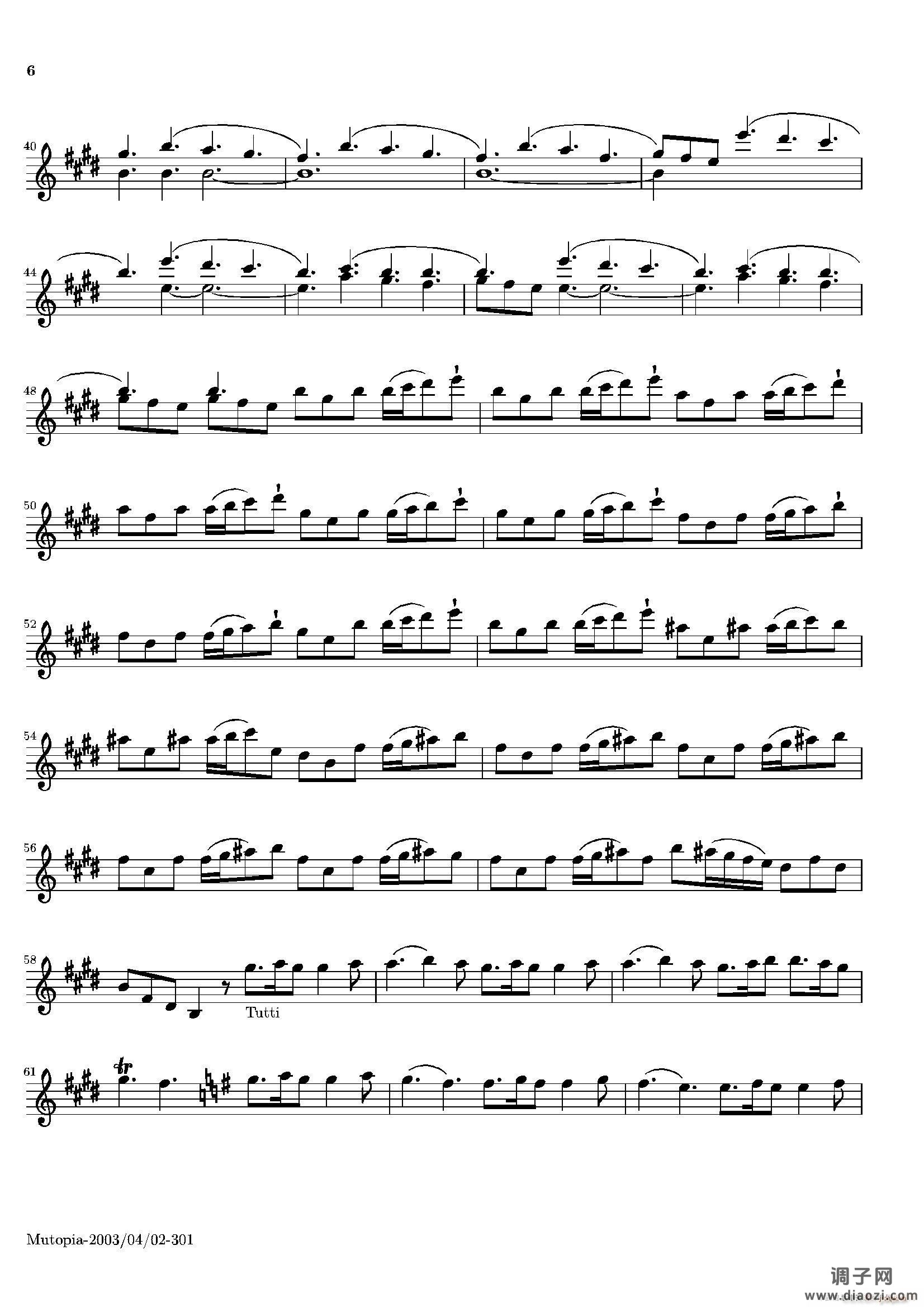 La Primavera Spring（四季 春）（小提琴分谱）