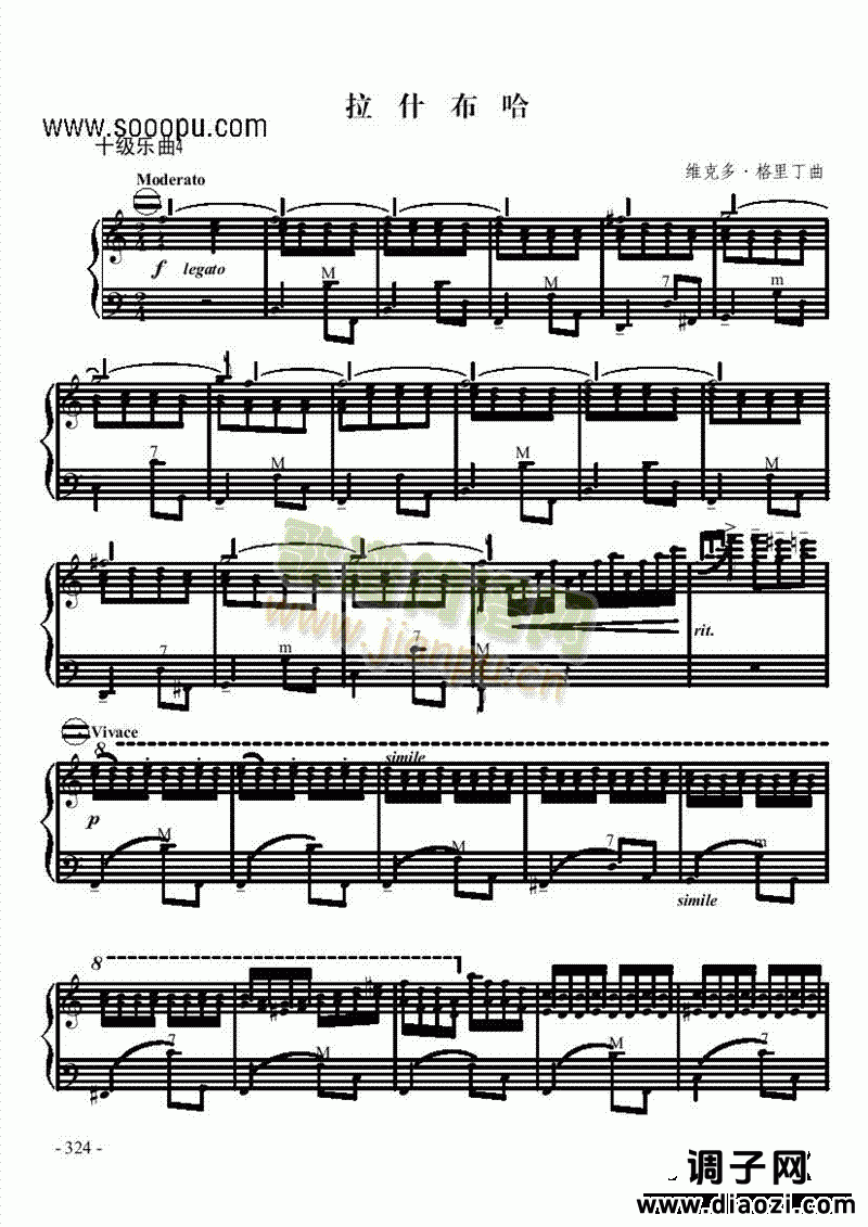 十级乐曲《拉什布哈》 键盘类 手风琴