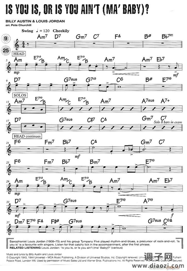 15首（次中音)爵士练习）