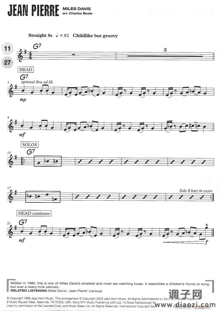 15首（次中音)爵士练习）