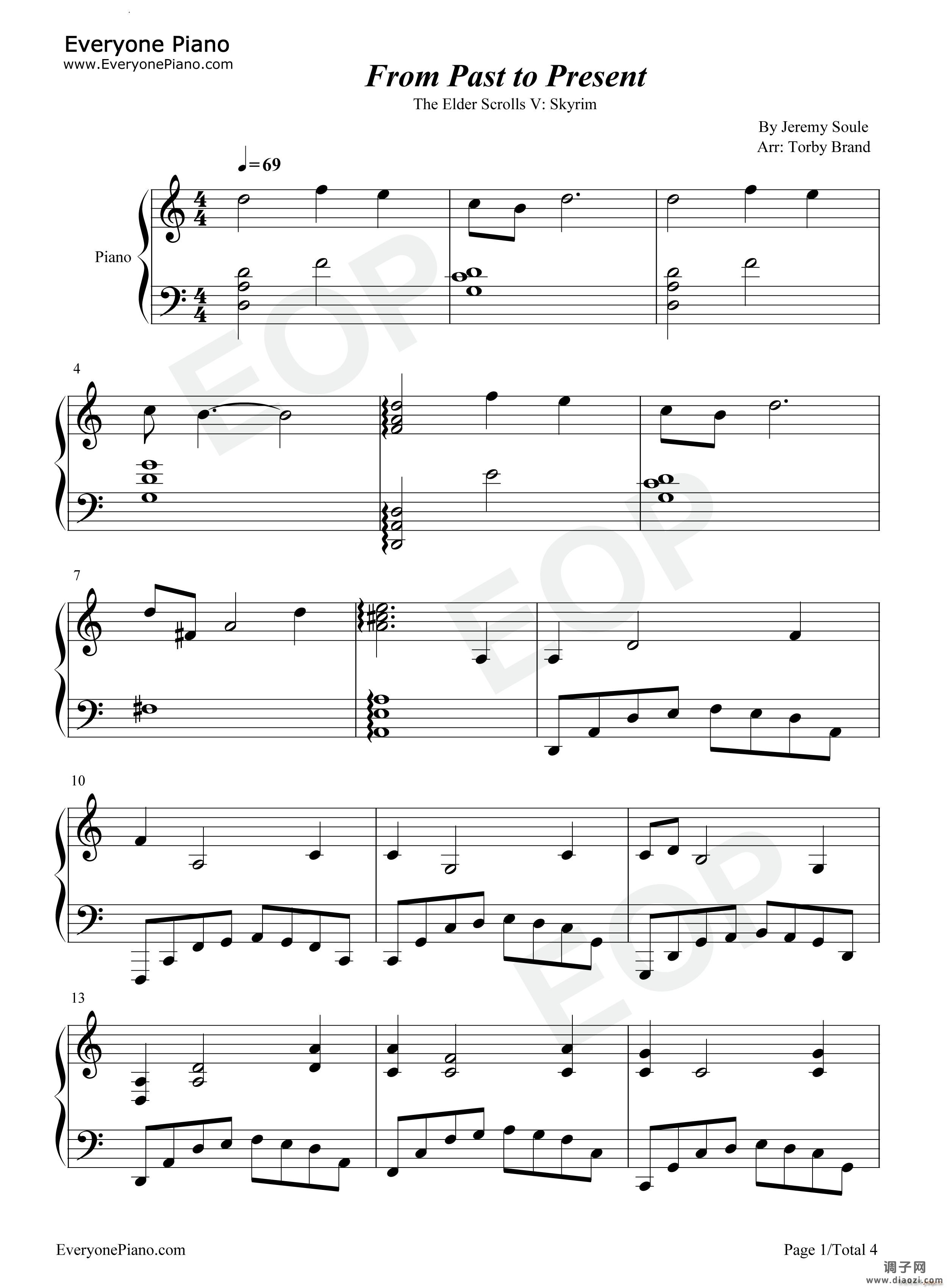 From Past to Present上古卷轴5天际BGM