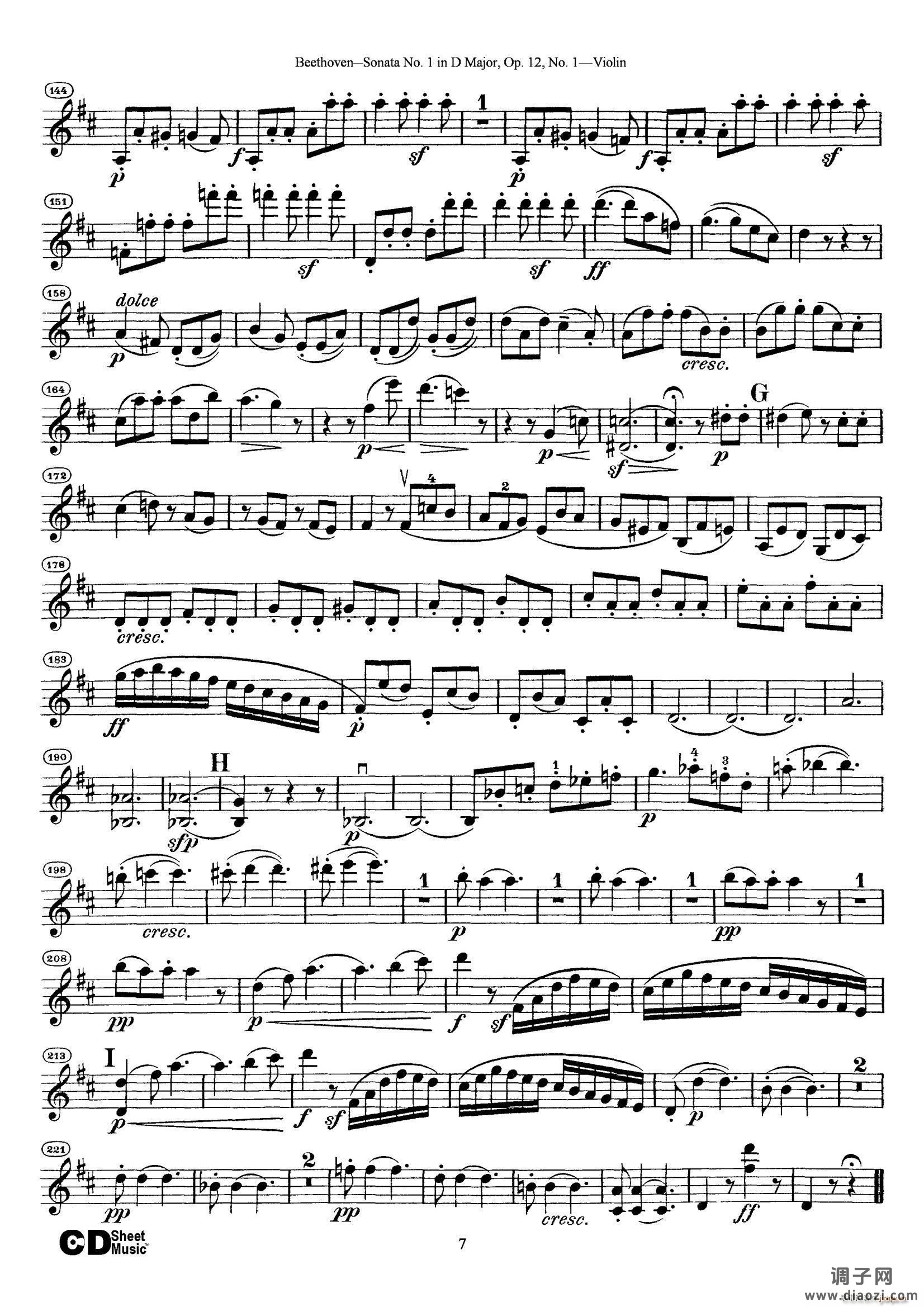 D大调第一小提琴奏鸣曲