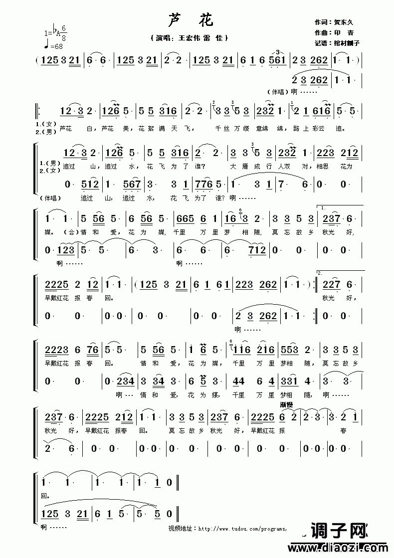 芦 花 （王宏伟雷佳演唱版）