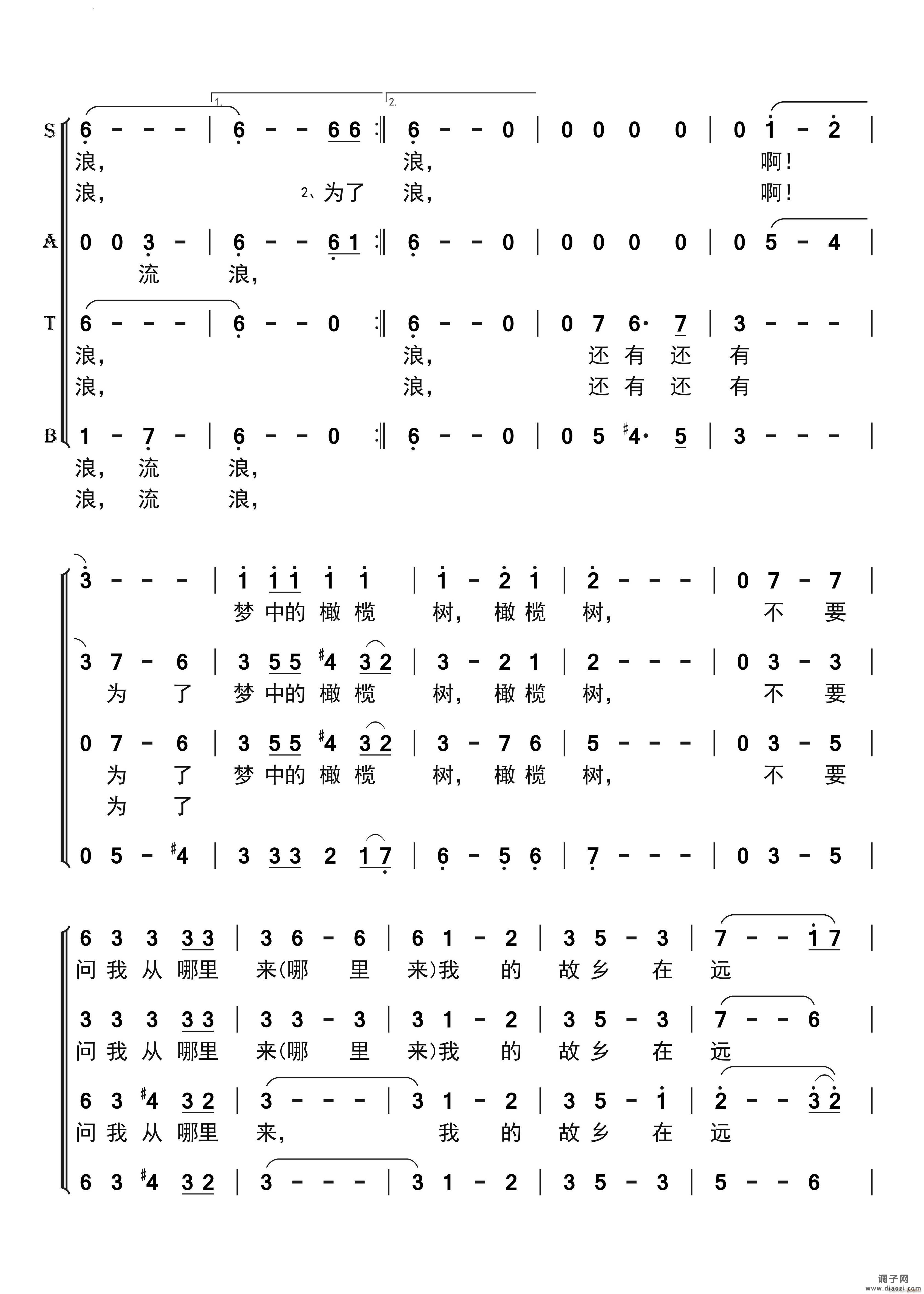 橄榄树混声合唱