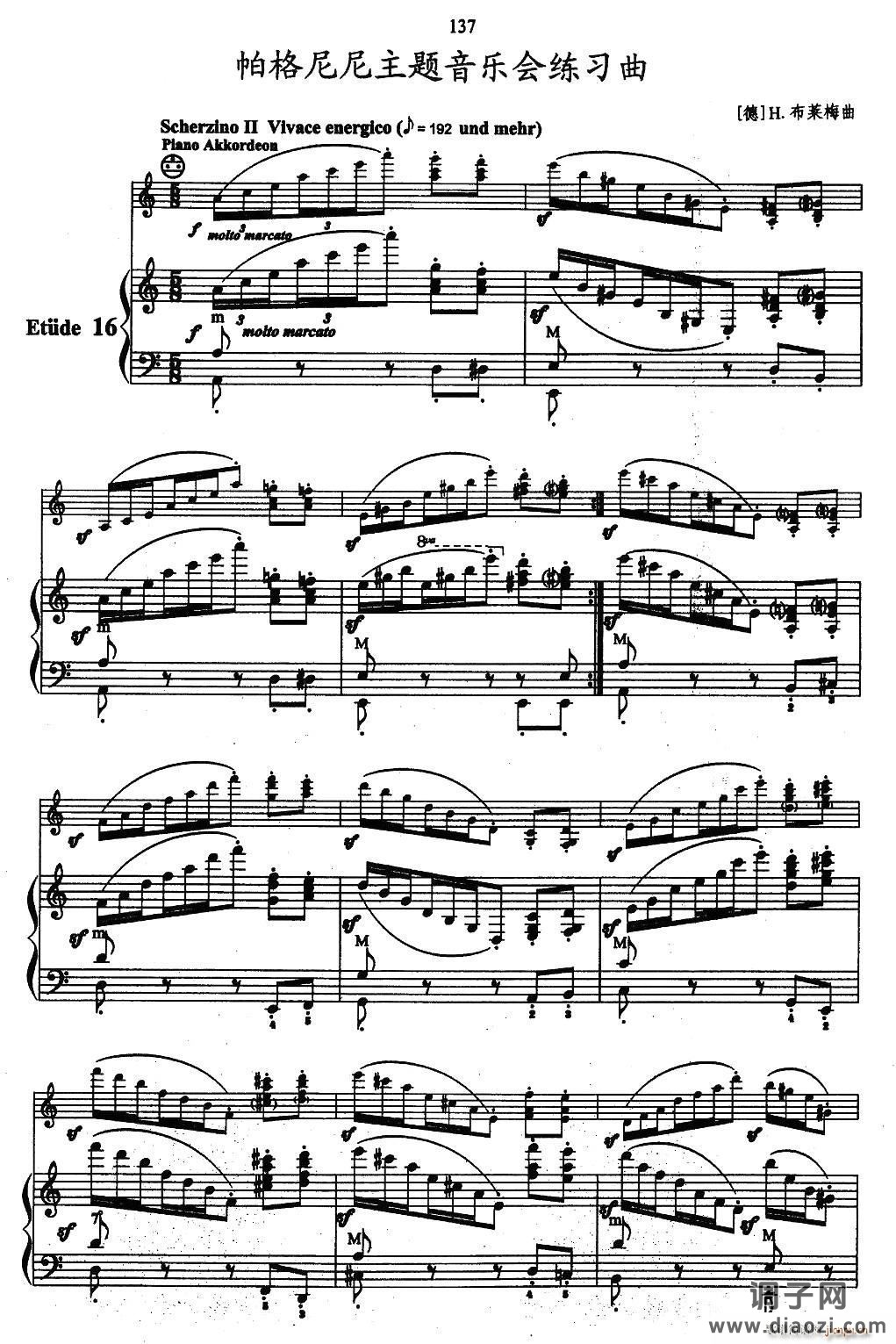 帕格尼尼主题音乐会练习曲（16—18）