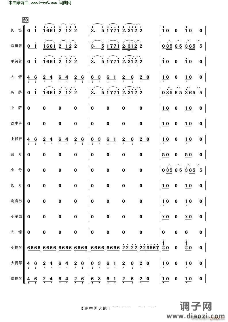 在中国大地上( 歌曲伴奏 )