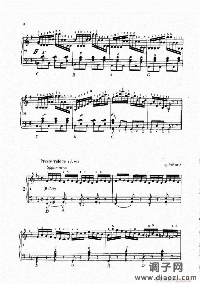 车尔尼手风琴练习曲集 Ⅳ