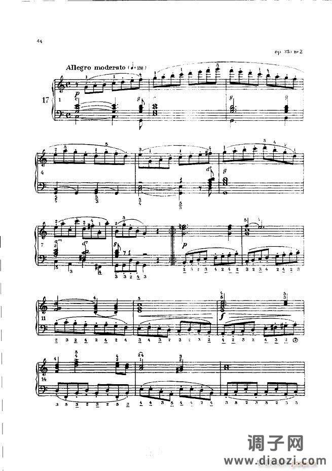 车尔尼手风琴练习曲集 Ⅲ