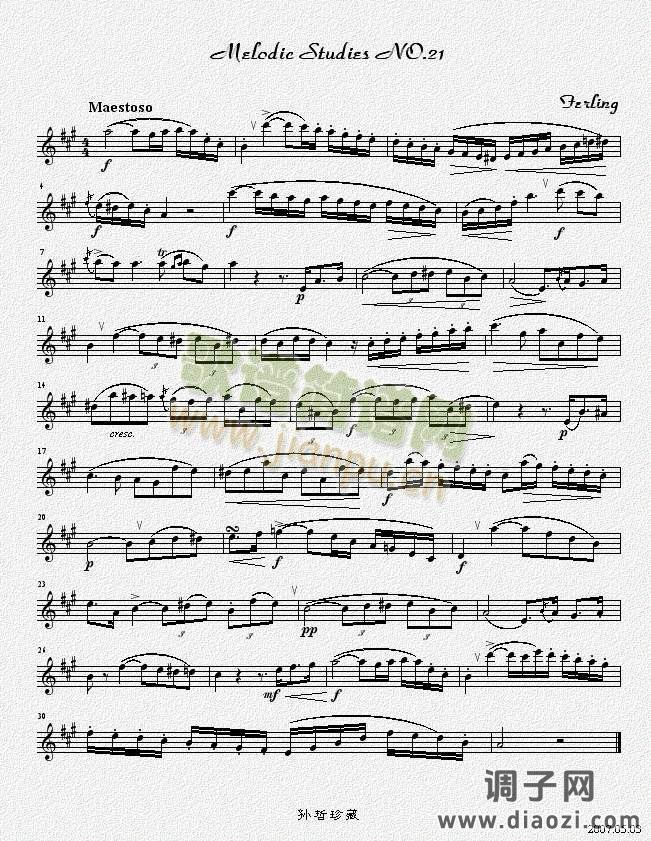 四十八首旋律练习曲之二十一