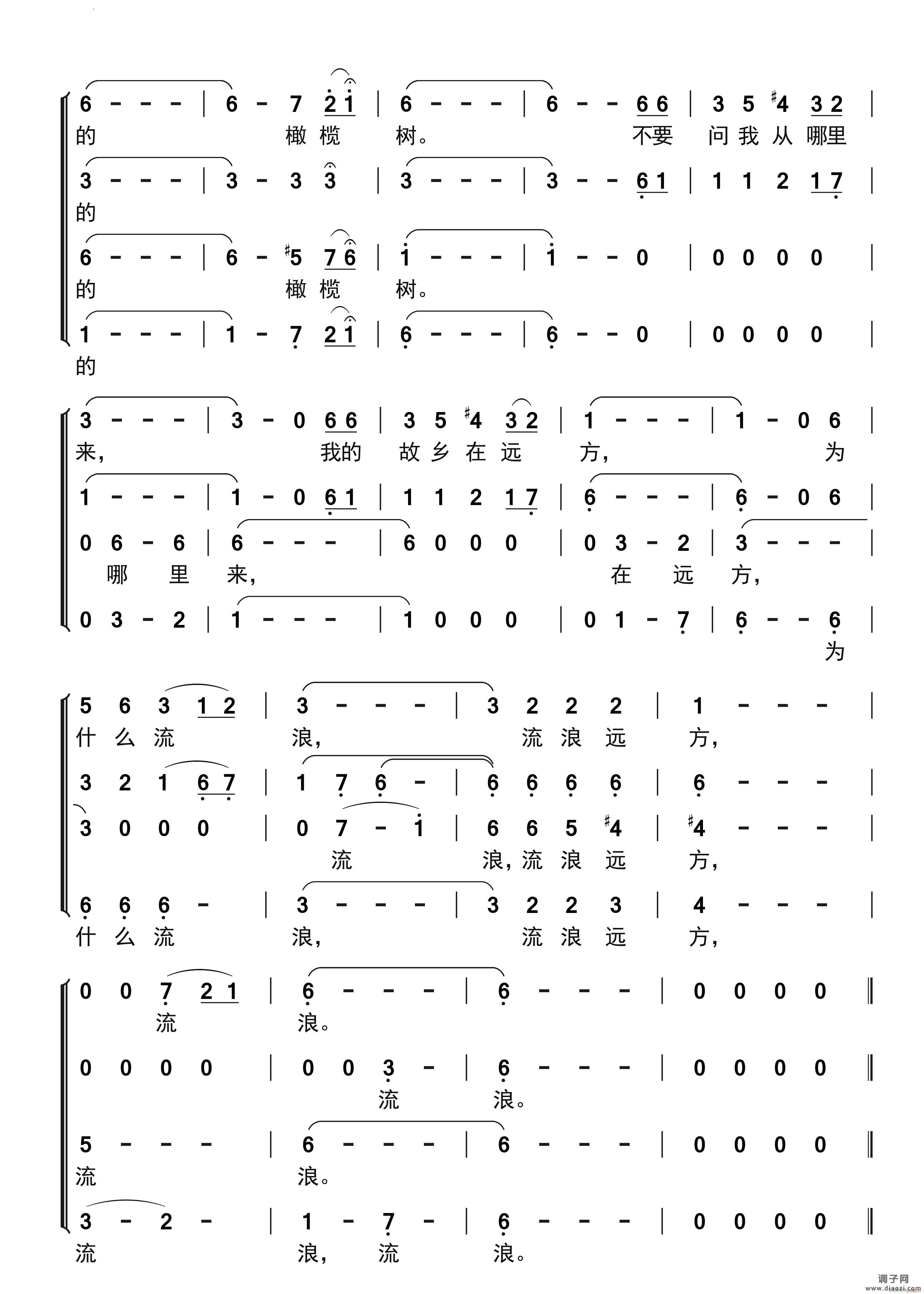 橄榄树混声合唱