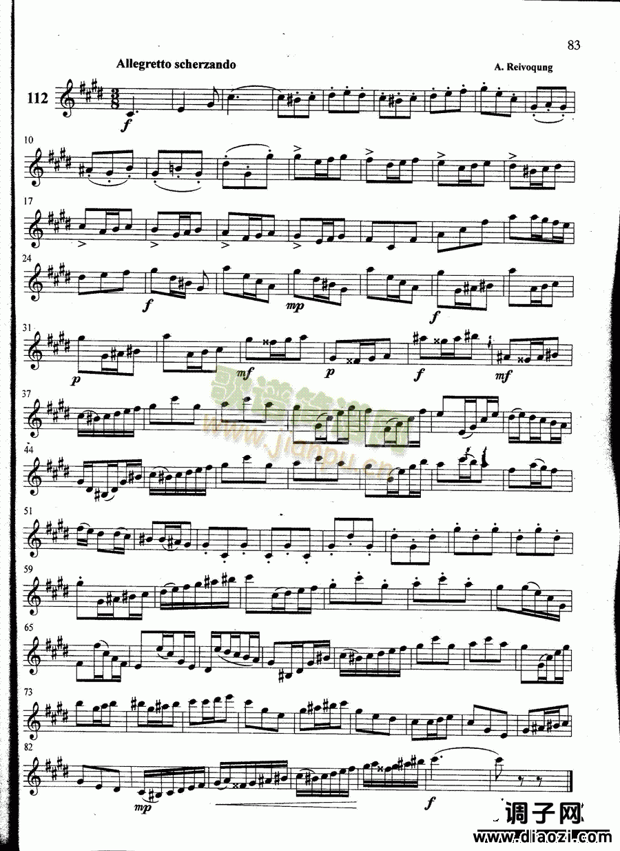 萨克斯管练习曲第100—083页