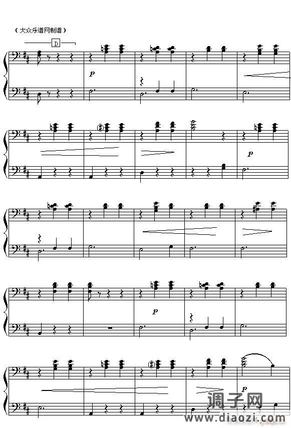 (俄)柴可夫斯基芭蕾舞剧《胡桃夹子》选曲 花之圆舞曲(四手联弹之二)