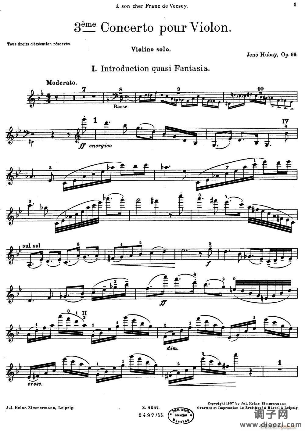 第3号小提琴协奏曲 Op 99