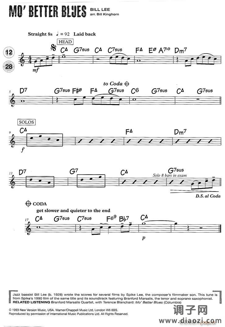 15首（次中音)爵士练习）