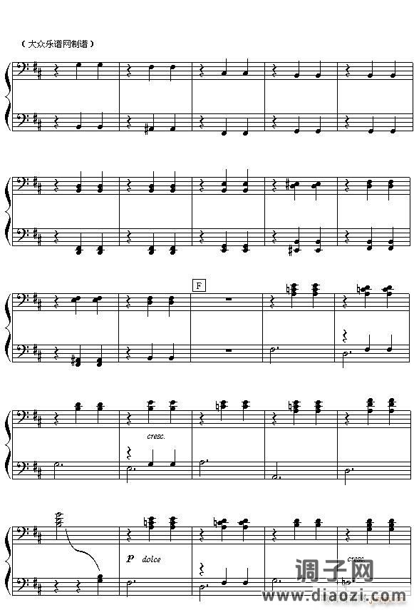 (俄)柴可夫斯基芭蕾舞剧《胡桃夹子》选曲 花之圆舞曲(四手联弹之二)