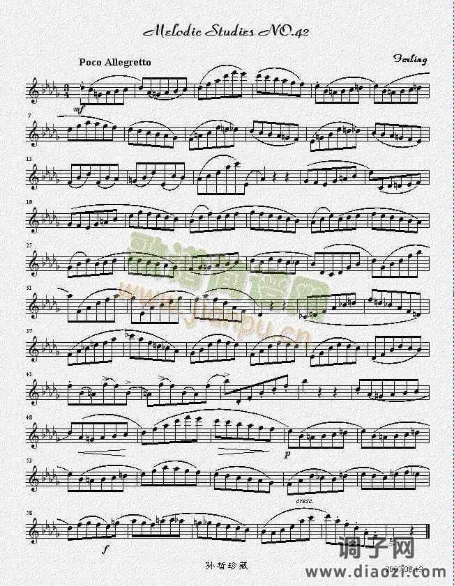 四十八首旋律练习曲之四十二