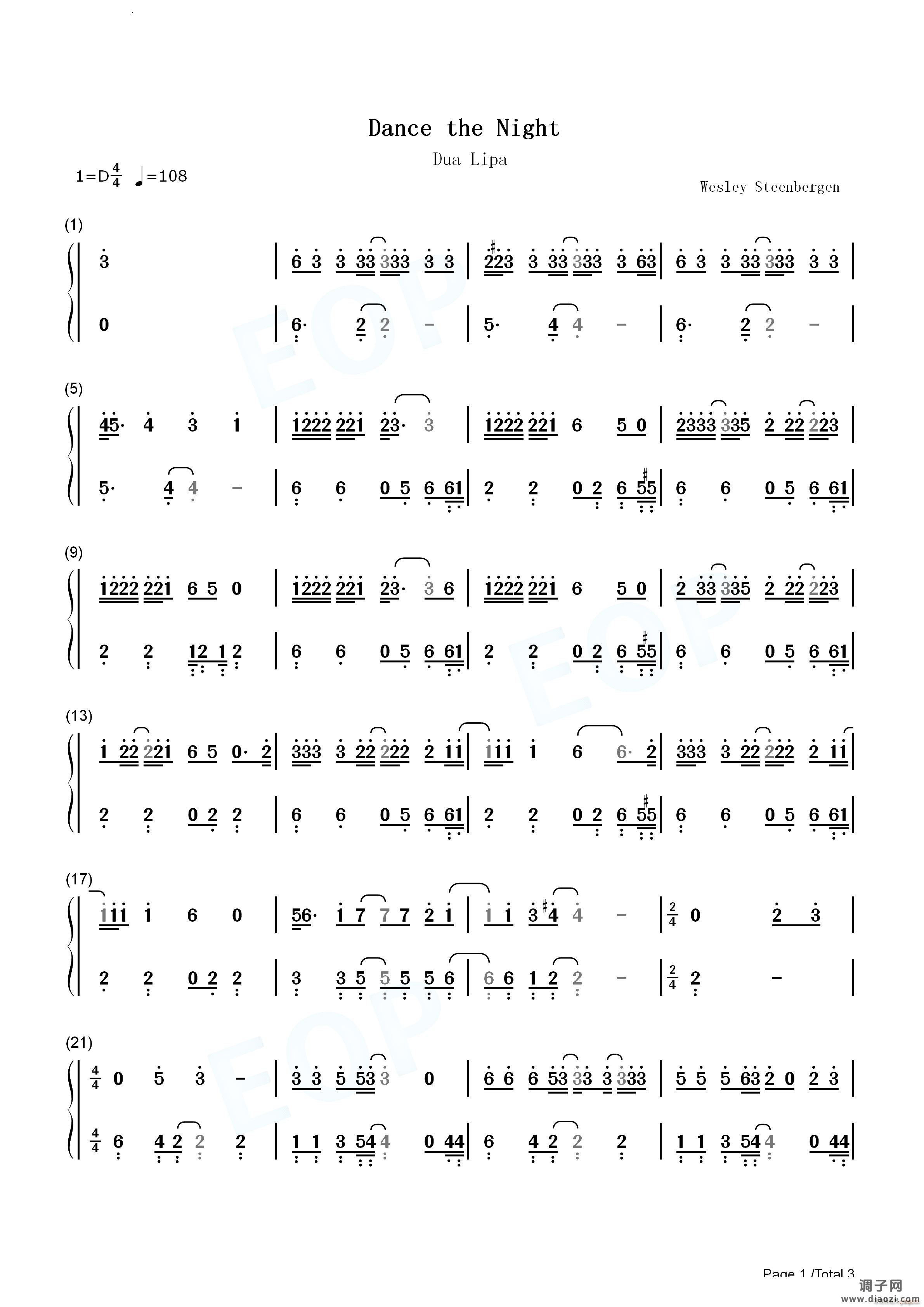 Dance the Night芭比配乐