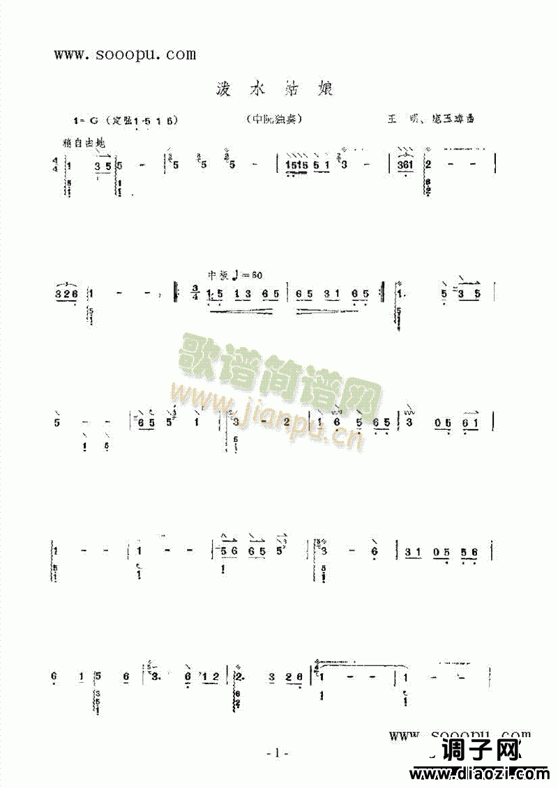 泼水姑娘 民乐类 阮