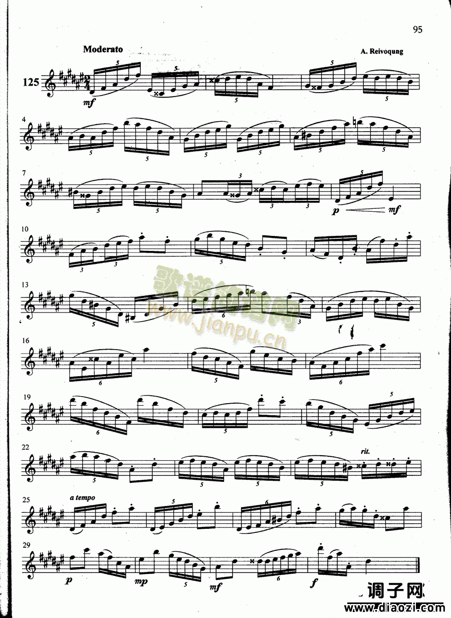 萨克斯管练习曲第100—095页