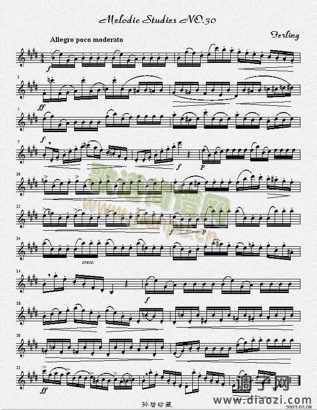 四十八首旋律练习曲之三十
