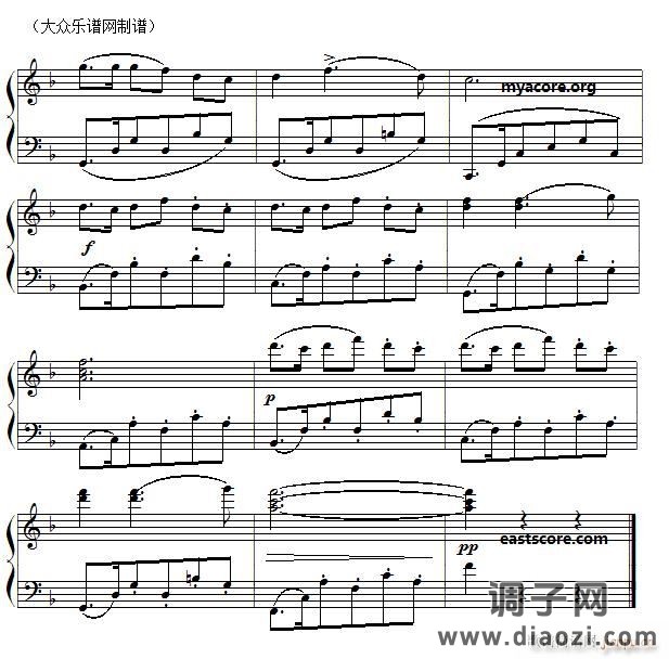 朝鲜民歌 桔梗谣(儿童钢琴小曲)