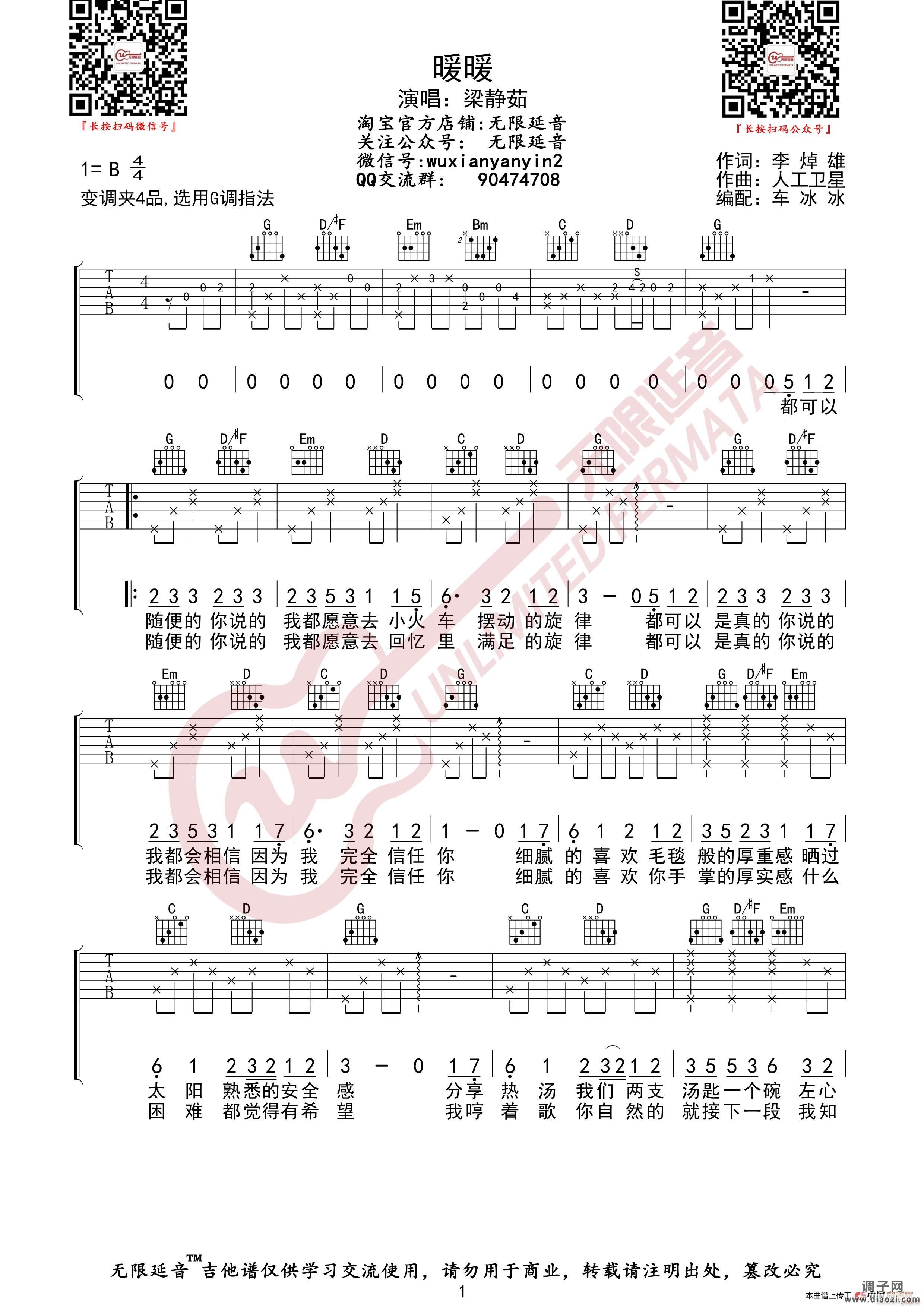梁静茹 暖暖 (无限延音编配)