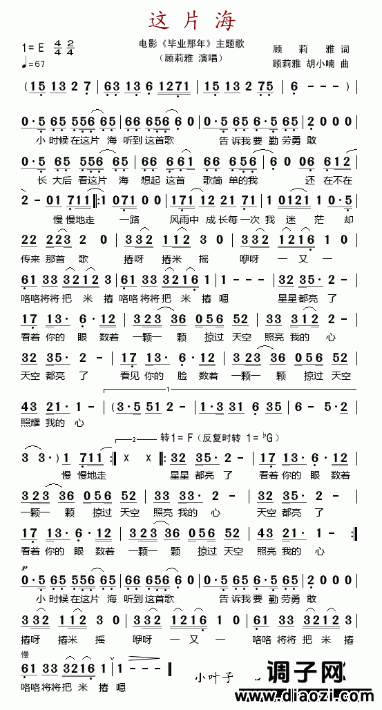 这片海（电影《毕业那年》主题歌）