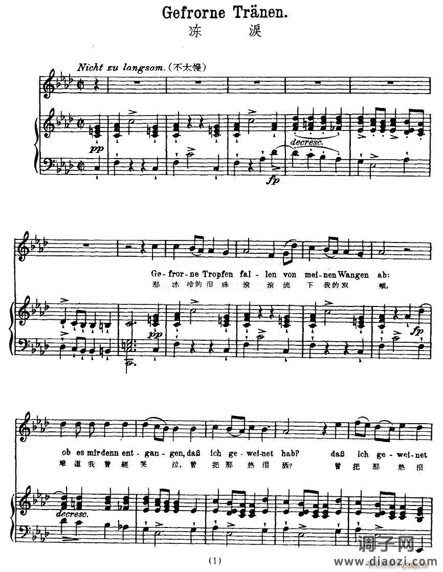 冻泪（中外文对照版、正谱 [奥]）