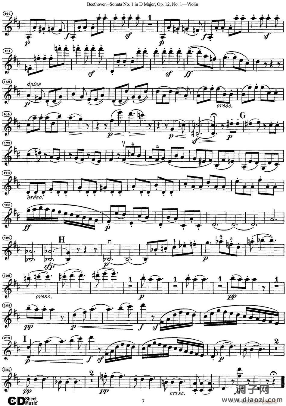 Violin Sonata No 1 in D Major Op 12 No 1