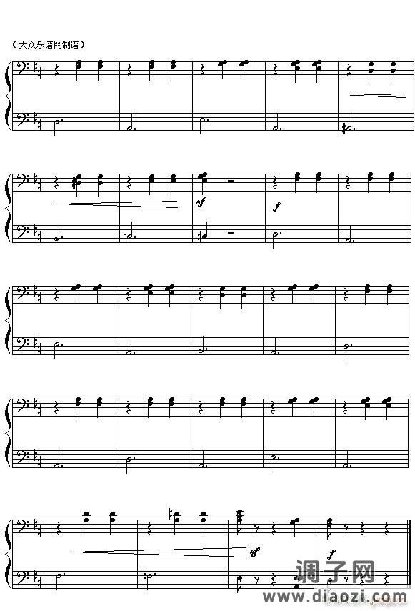 (俄)柴可夫斯基芭蕾舞剧《胡桃夹子》选曲 花之圆舞曲(四手联弹之二)