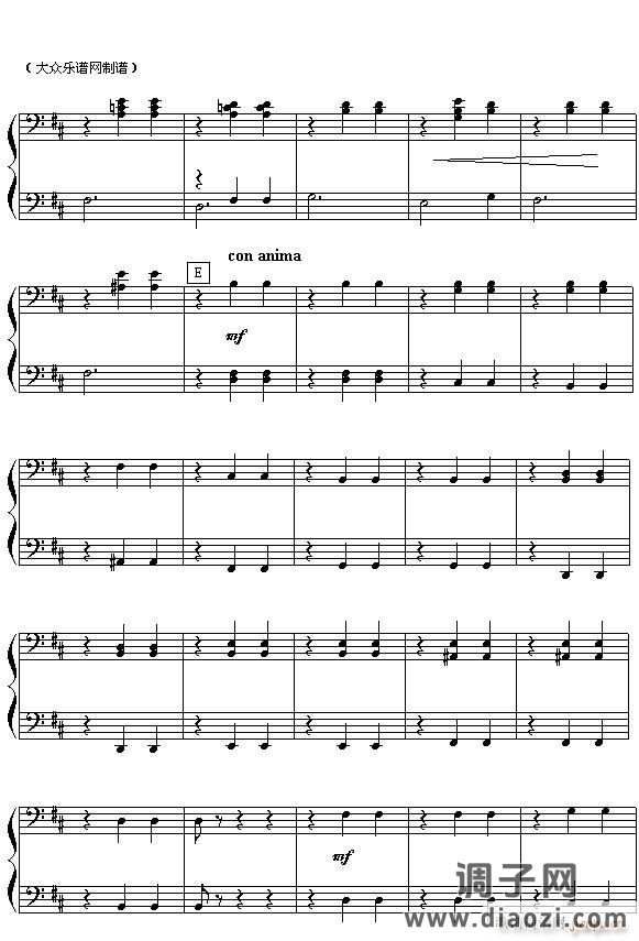 (俄)柴可夫斯基芭蕾舞剧《胡桃夹子》选曲 花之圆舞曲(四手联弹之二)