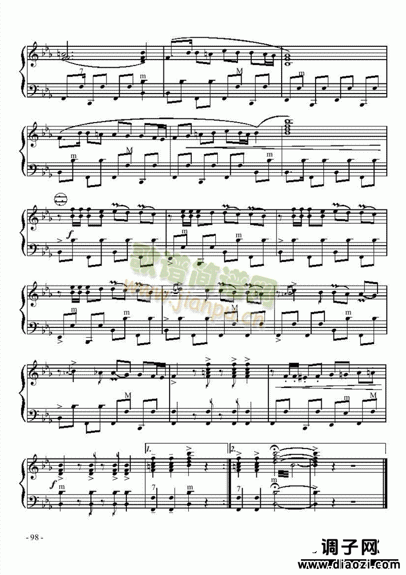 五级乐曲《阿拉伯民间舞曲》 键盘类 手风琴