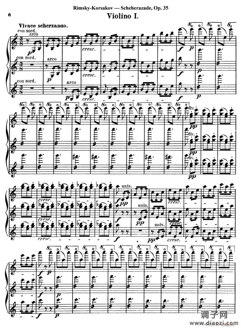 Scheherazade(Ⅱ)Op 35(第一小提琴)