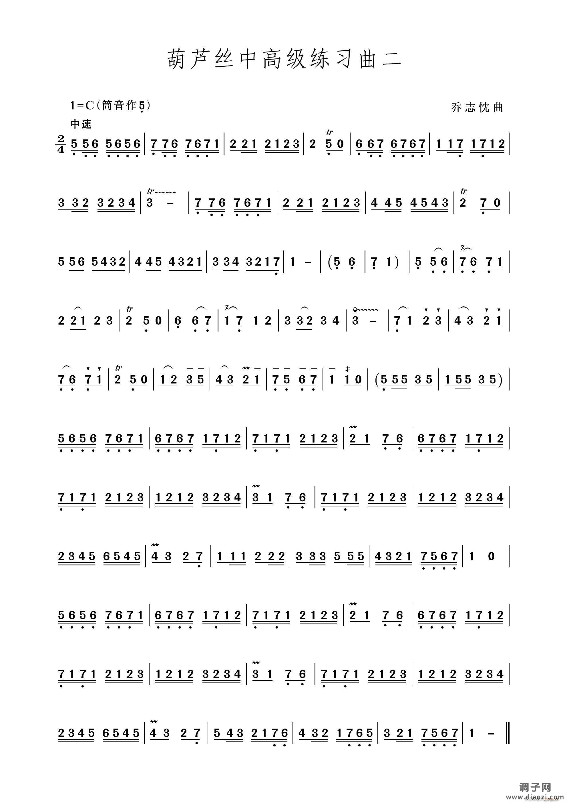 中高级练习曲二（葫芦丝独奏）