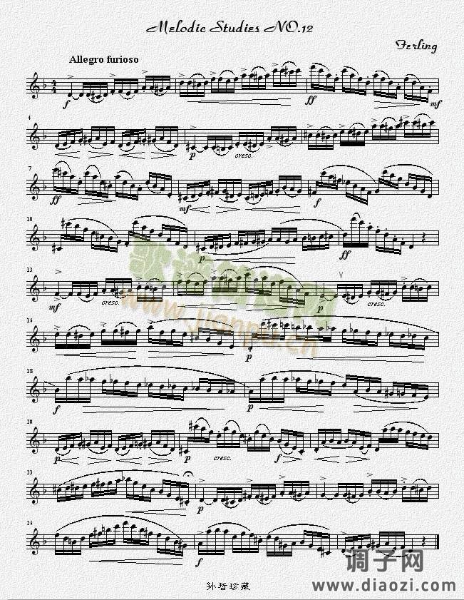四十八首旋律练习曲之十二