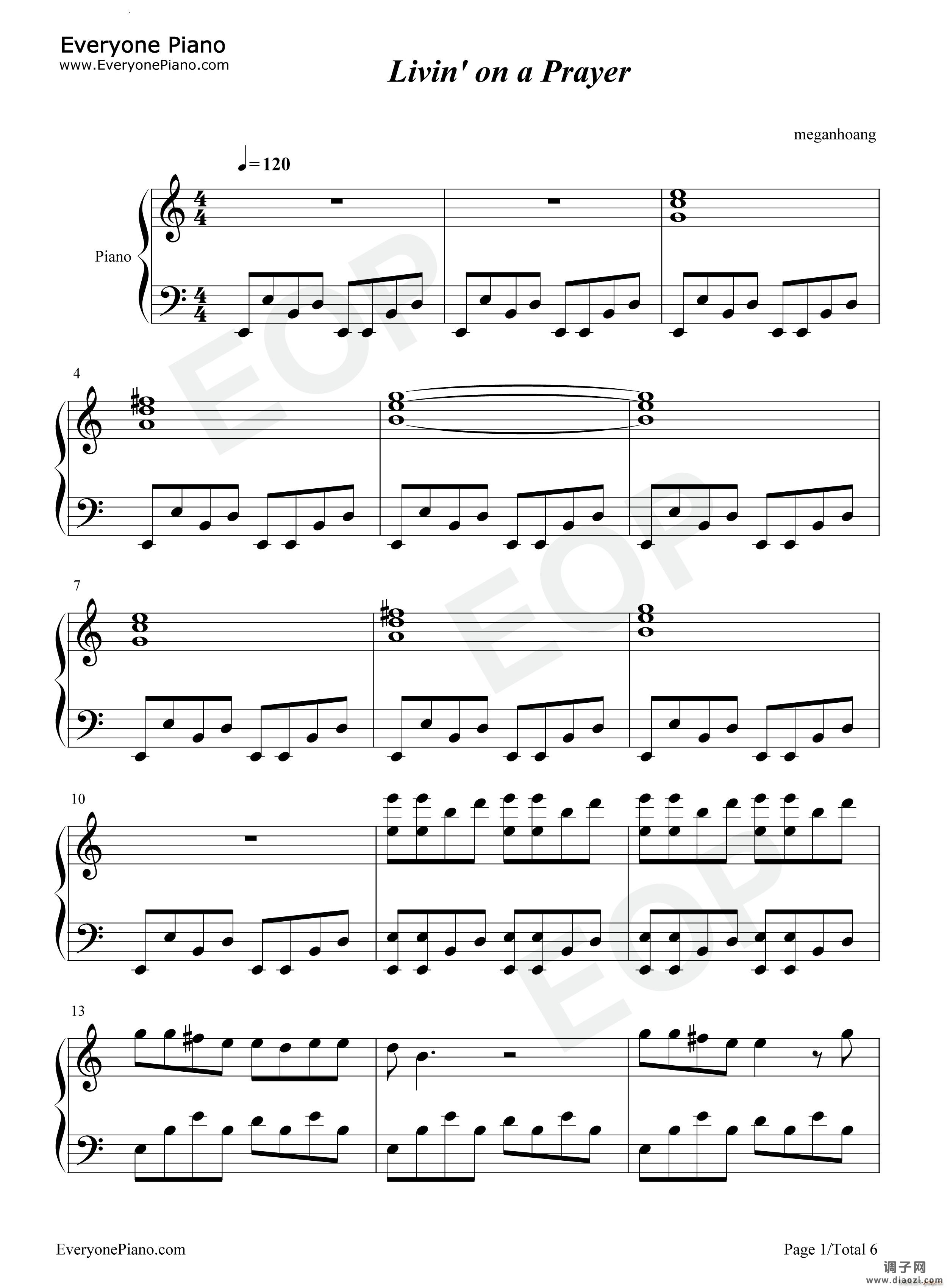 Livin on a Prayer 以祈祷为生简单版