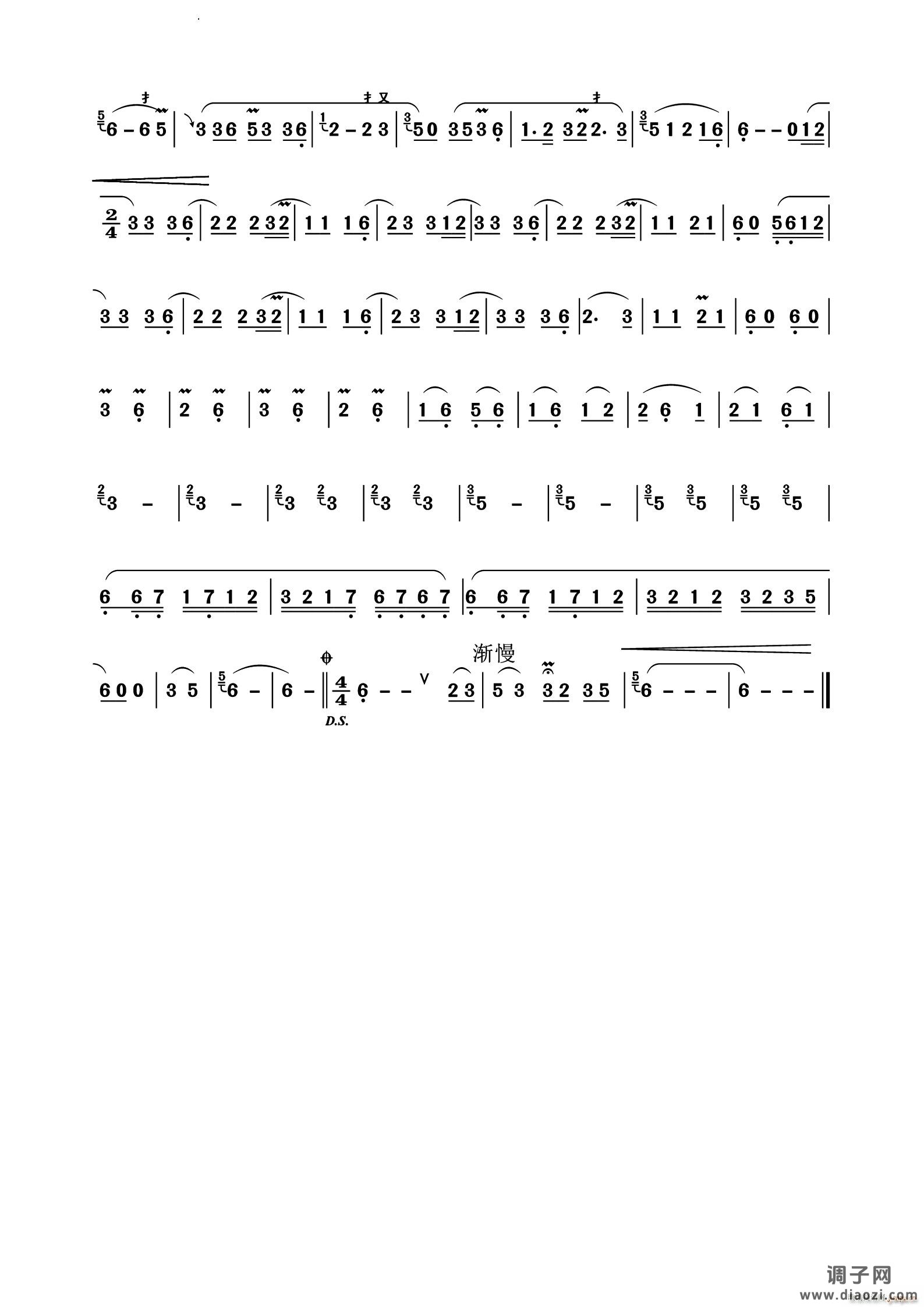 侗乡之夜葫芦丝独奏曲