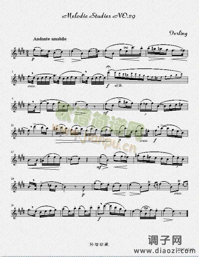 四十八首旋律练习曲之二十九