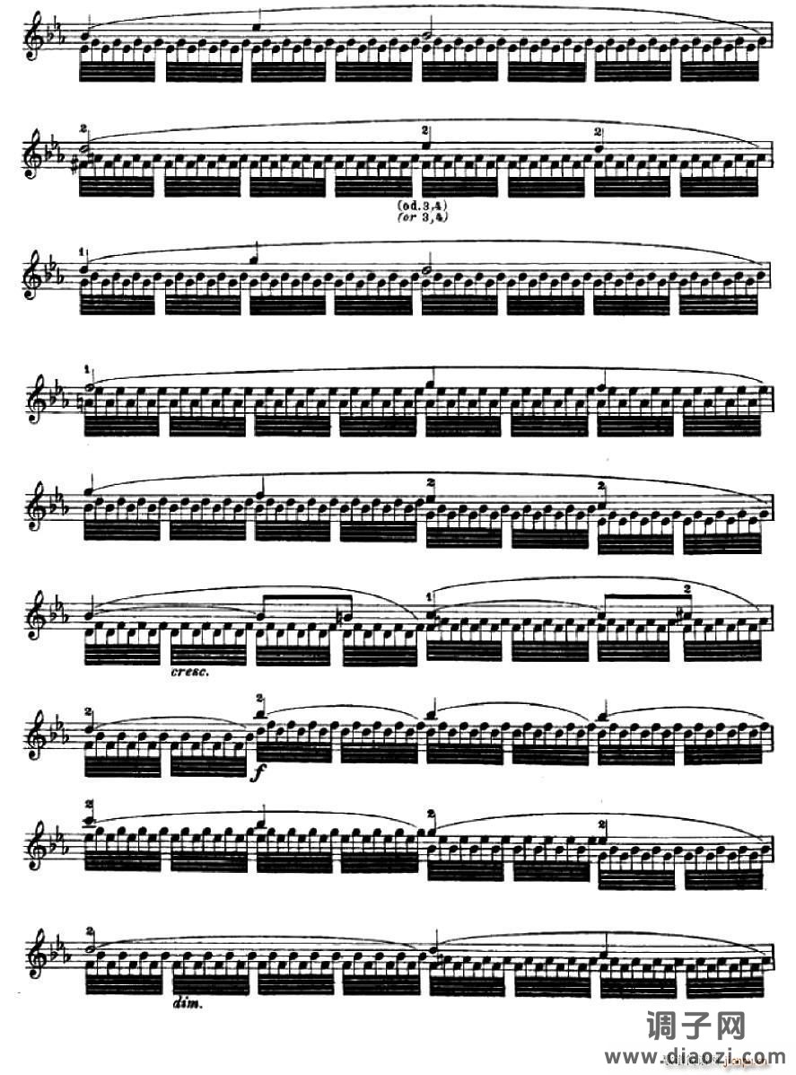 让 德尔菲 阿拉尔-12首小提琴隨想练习曲之19