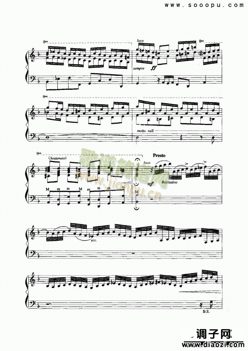 d小调托卡塔与赋格 键盘类 手风琴