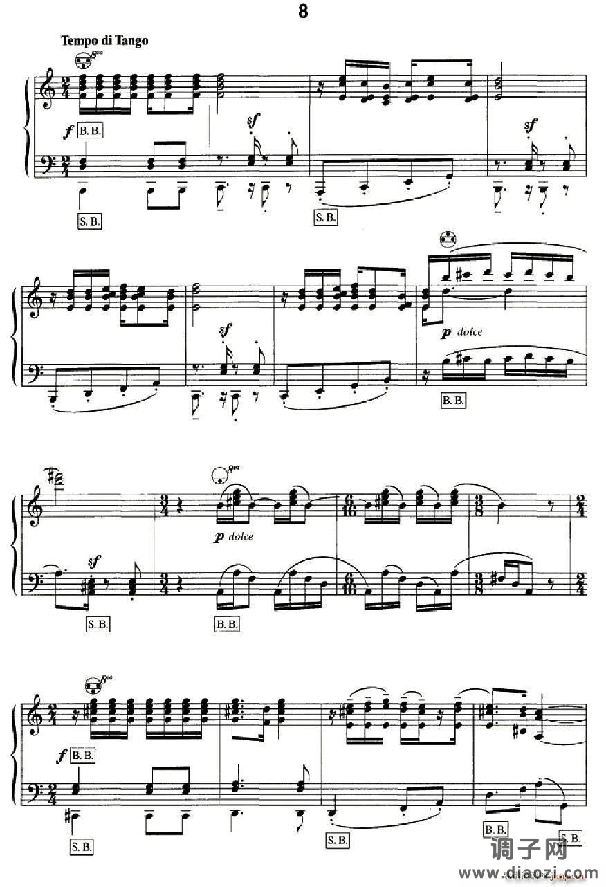 斯特拉文斯基 - 八首自由低音手风琴小品