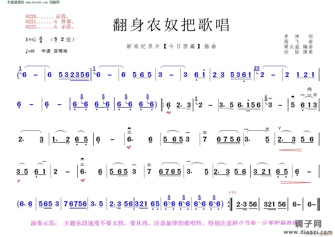 翻身农奴把歌唱(新闻纪录片《今日西藏》插曲)