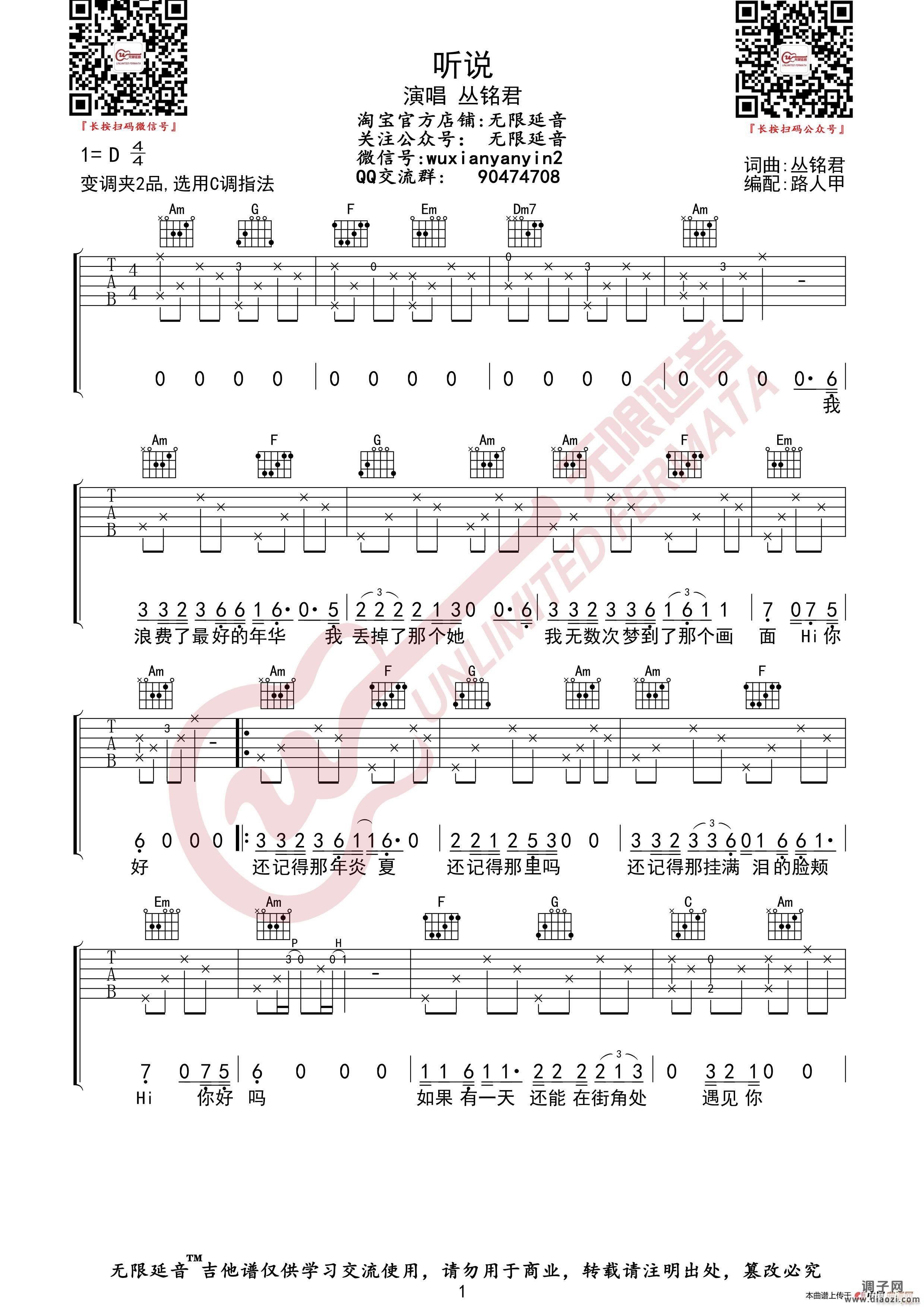丛铭君 听说 (无限延音编配)