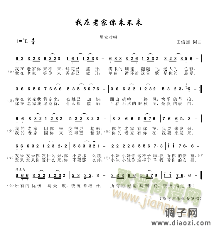 我在老家你来不来