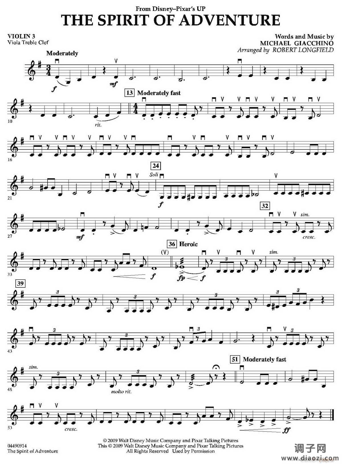 The Spirit of Adventure（交响弦乐团分谱）