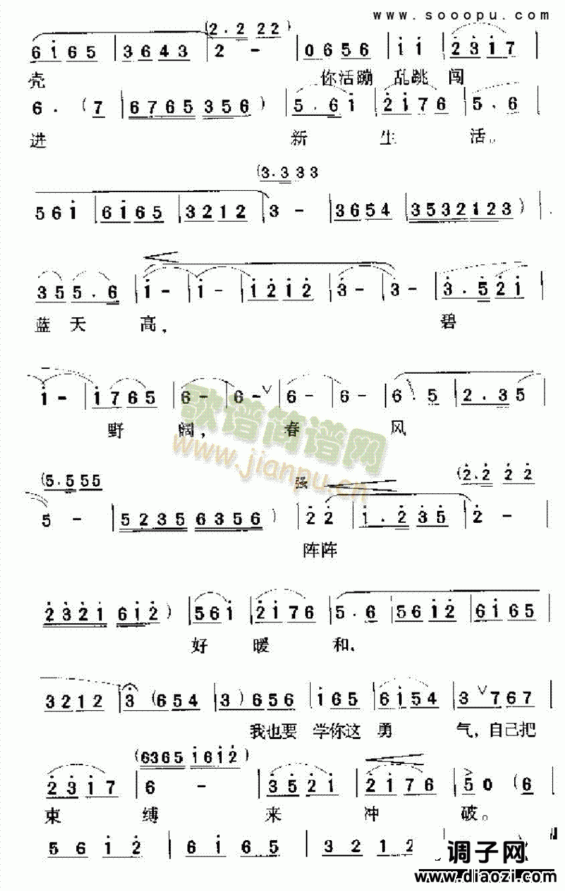 竹篱围起小城廊 其他类 戏曲谱
