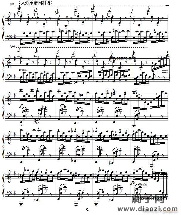 车尔尼《 手指灵巧技术练习》(Czerny 740)第20首